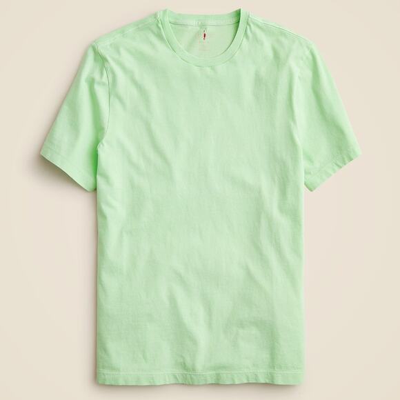 J.Crew Broken in Tee Shirt Crewneck Short Sleeve Cotton Pale Fern Mens Large NWT - Picture 1 of 11